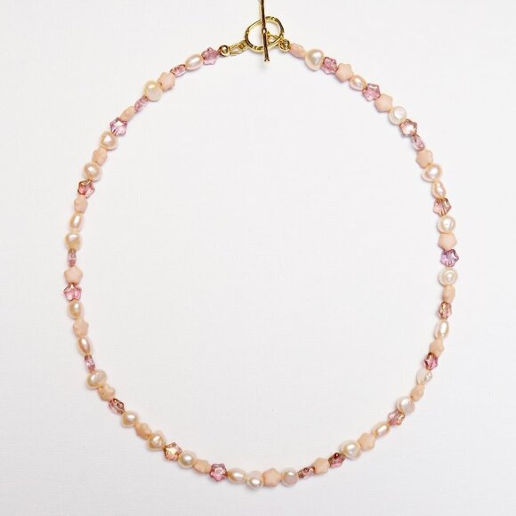 new! handmade baroque pearl choker with glass star beads celestial fairy boho - Picture 3 of 6